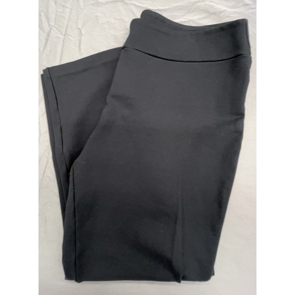 Soft Surroundings Pants XL Black Pull‎ On Stretch Tapered Crop Comfort Travel